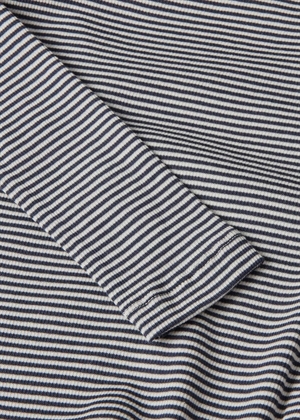 Susi stripe ls bluse Black/Vanilla Ice Mads Nørgaard 